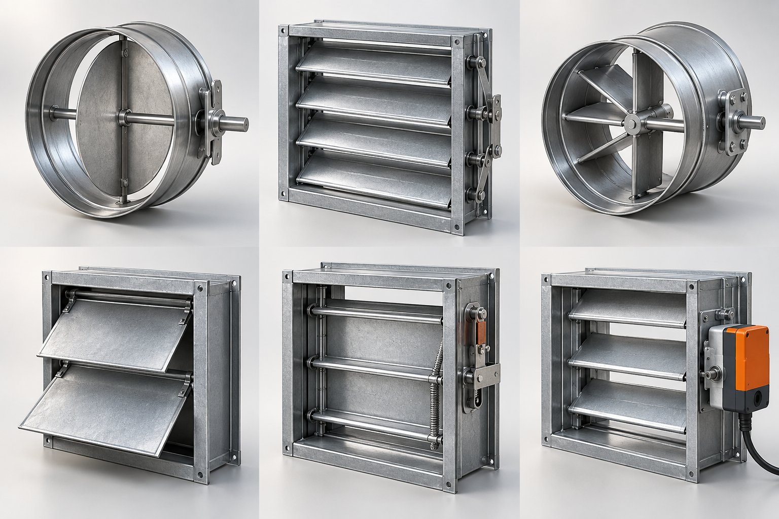 overview of major damper types including butterfly louver vane rotary backdraft fire and zone dampers