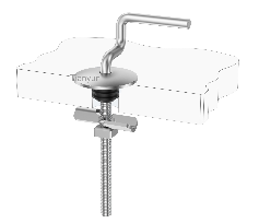 Stainless Steel Special Top Fixing Fixed Base Kit for Classic Toilet Seats