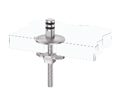 Quick-Release Toilet Seat Top Fixing Kit with Fixed Lift-Off Base and Boat-Type Lock