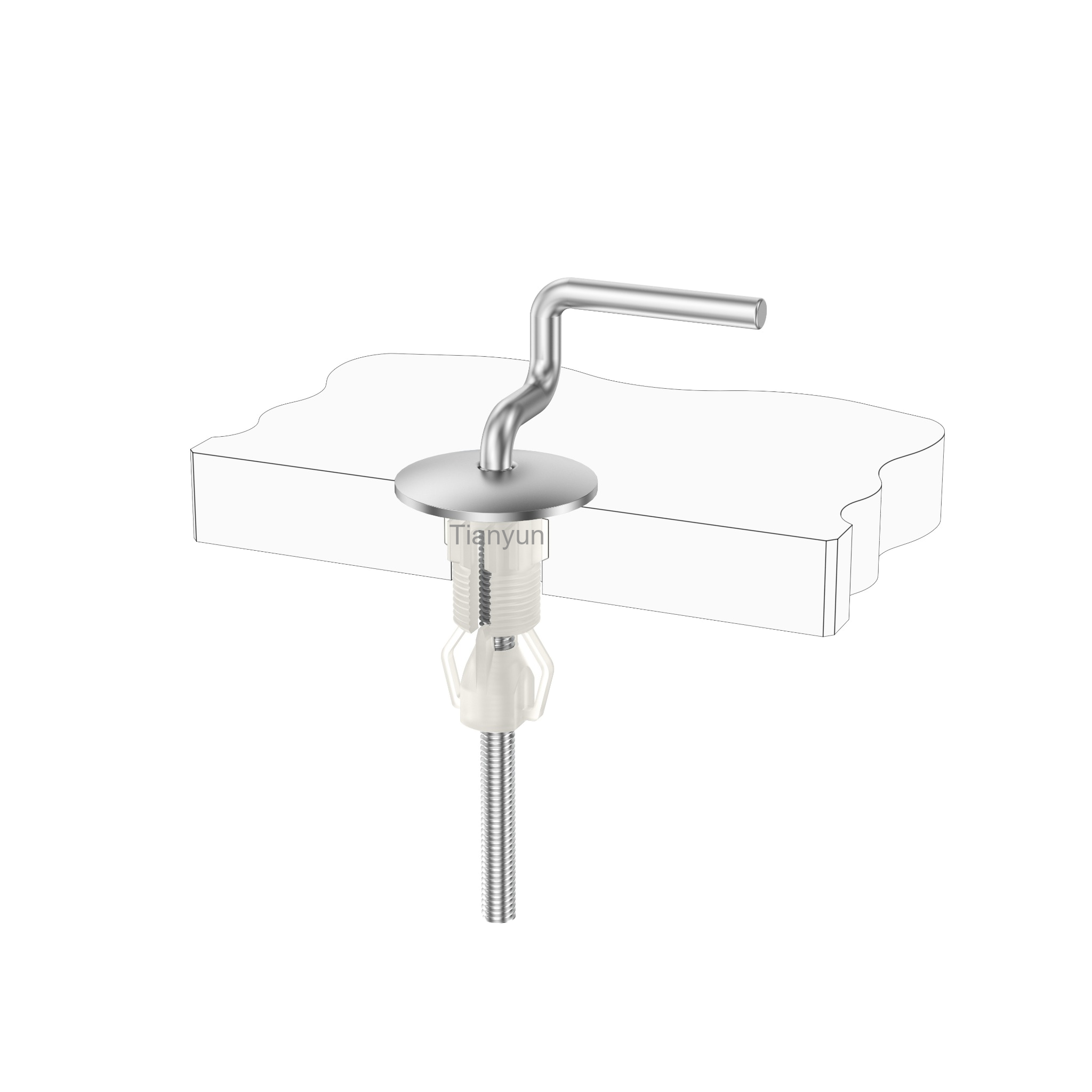 Nylon Expansion Toilet Seat Top Fixing Kit for Standard Lift-and-close Toilet Seats product view