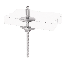 Push Button Quick Release Toilet Seat Mounting Kit with Fixed Base and Boat-Type Top Lock