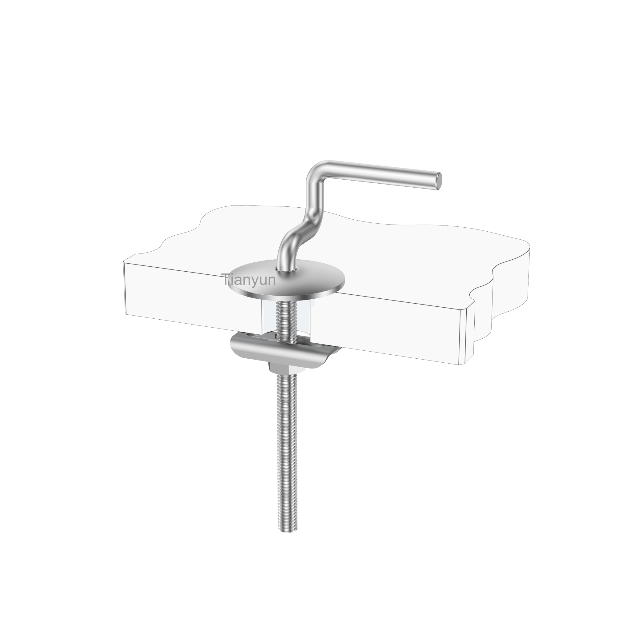 Slot-Lock Toilet Seat Top Fixing Kit for Enclosed and Blind-Hole Pans product view