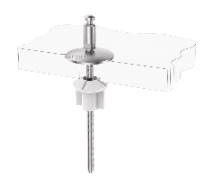 Push Button Quick Release Toilet Seat Fixing Kit with Fixed Base and Plastic Nut