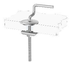 Slot-Lock Toilet Seat Top Fixing Kit for Enclosed and Blind-Hole Pans