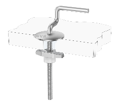 Stainless Steel Boat-Type Top Fixing Kit for Traditional Toilet Seats