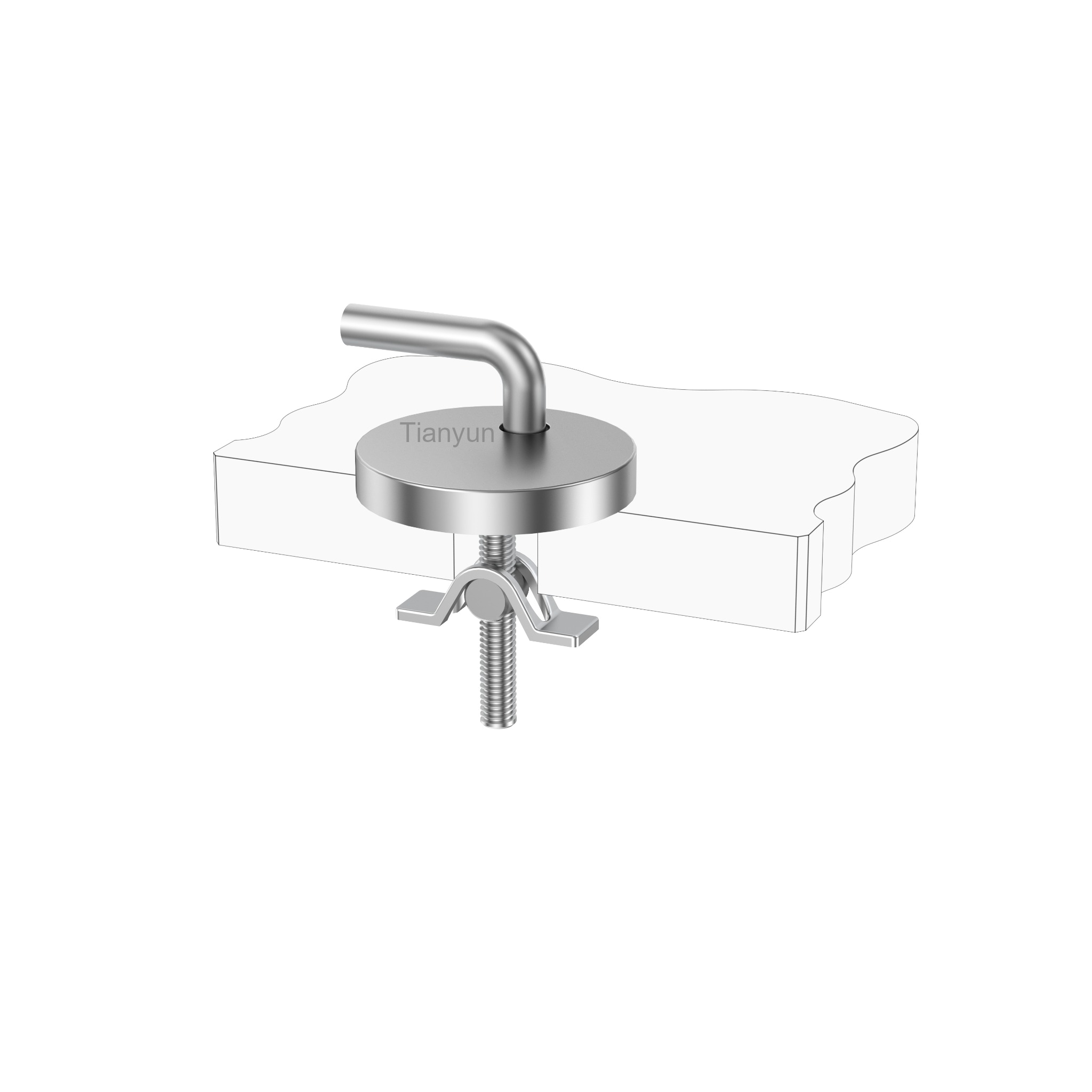 Adjustable Toilet Seat Hinge Base with Arch Lock Top Fixing for Traditional WC Seat Assembly product view