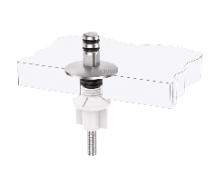 Quick-Release Toilet Seat Hinge Kit with Fixed Pull-Out Base and M6 Plastic Nut Bottom Fixing