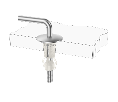 Fixed-Base Traditional Toilet Seat Hinge with Nylon Expanding Top Fixing for Blind-Hole WC Pans