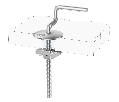 Fixed-Base Hinge Kit for Classic Toilet Seats with Wedge Locking Plate and Stainless Steel Square Nut
