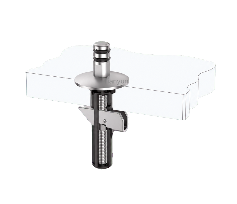 Pull-Out Quick-Release Toilet Seat Top Fixing Kit with Fixed Base and M5 Lift-Off Top Fixing