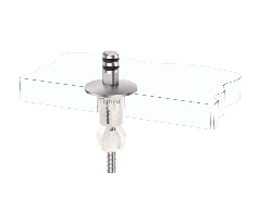 Quick-Release Toilet Seat Top Fixing Kit with Fixed Keyless Pull-Out Base and Nylon Expansion Lock