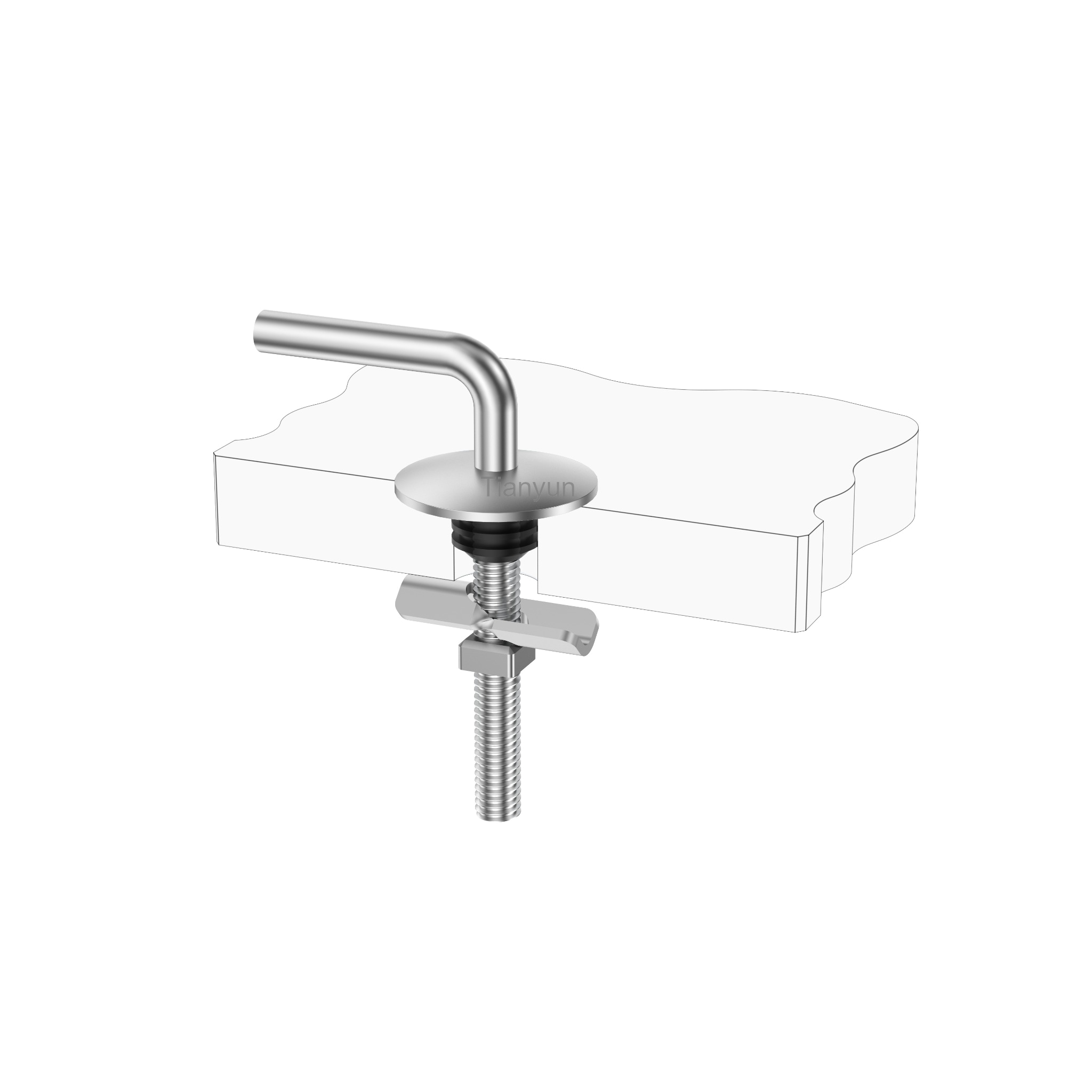 Traditional Toilet Seat Hinge with Fixed Base and Special Top Lock for OEM Production product view