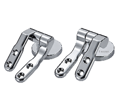TY-P804 Heavy-Duty Metal Toilet Seat Hinges with Fixed Round Bases and Bottle-Shaped Leaves