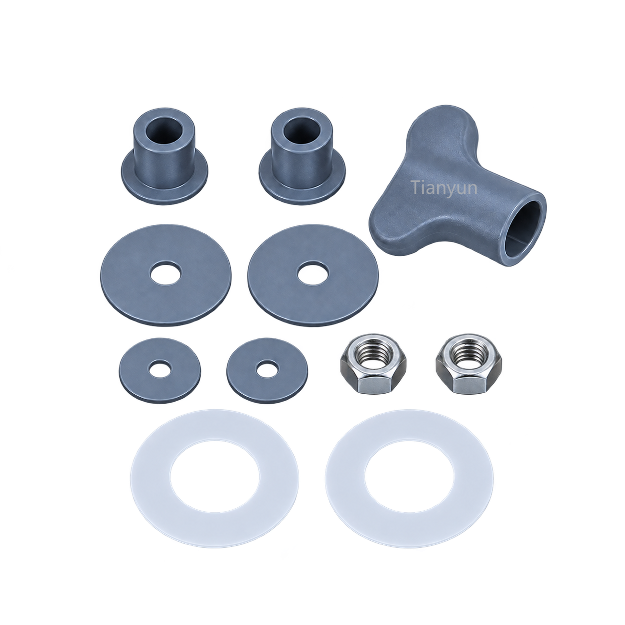 TY-P807 Bottom-Fix Stainless Steel Toilet Seat Hinges with Round Bases, Mounting Hardware, OEM/ODM product view