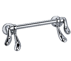 TY-P812 Metal Toilet Seat Bar Hinge Assembly with Round Bases and Two-Hole Mounting Leaves, OEM/ODM