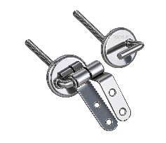 TY-P807 Bottom-Fix Stainless Steel Toilet Seat Hinges with Round Bases, Mounting Hardware, OEM/ODM