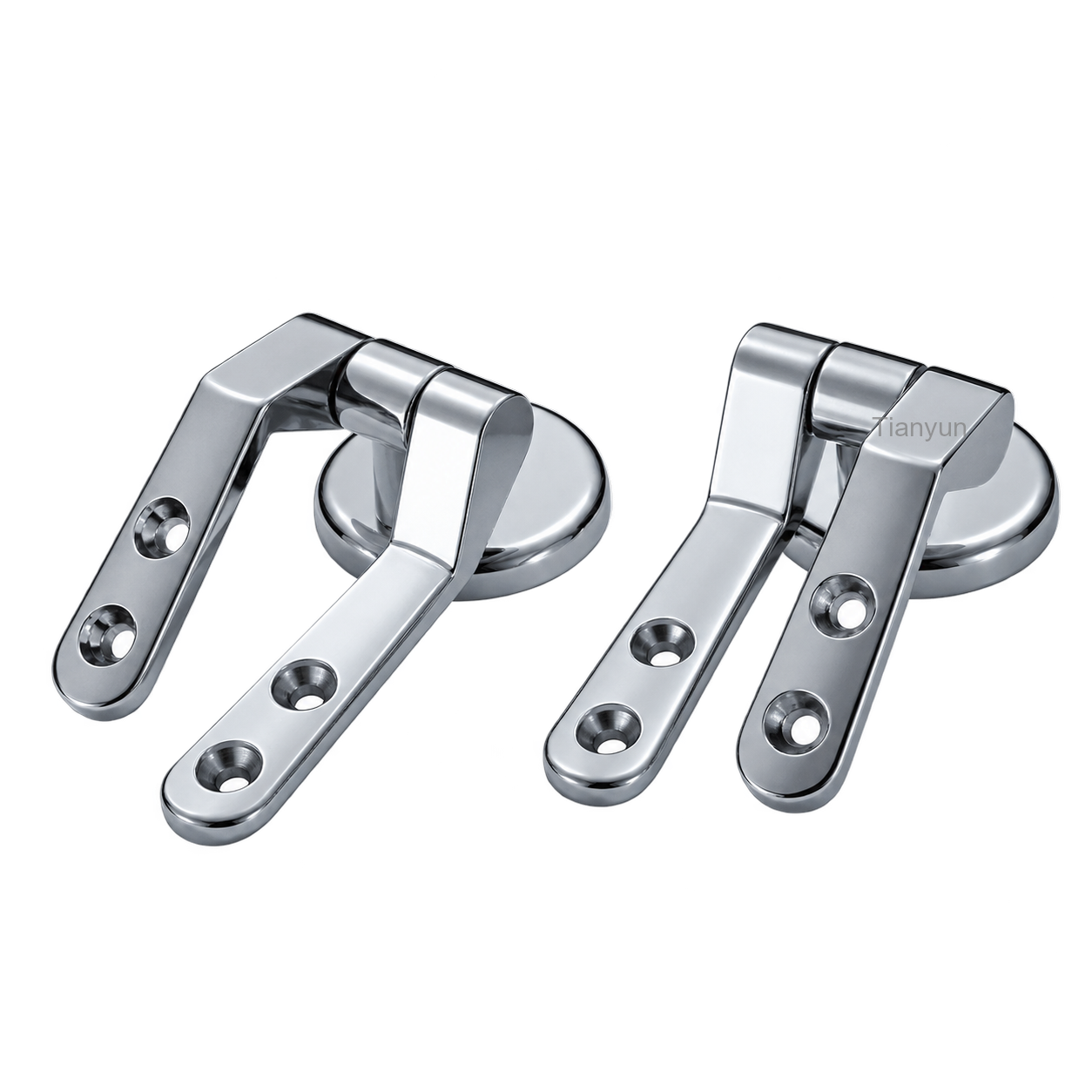 TY-P801 Fixed-Base Zinc Alloy Hinge Set for Classic MDF, Wood and Resin Toilet Seats product view