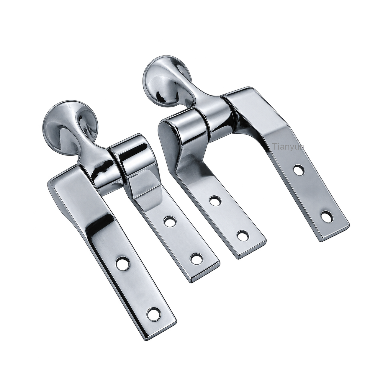 TY-P806 Metal Toilet Seat Hinges with Fixed Bases and Two-Hole Mounting Leaves for OEM/ODM product view