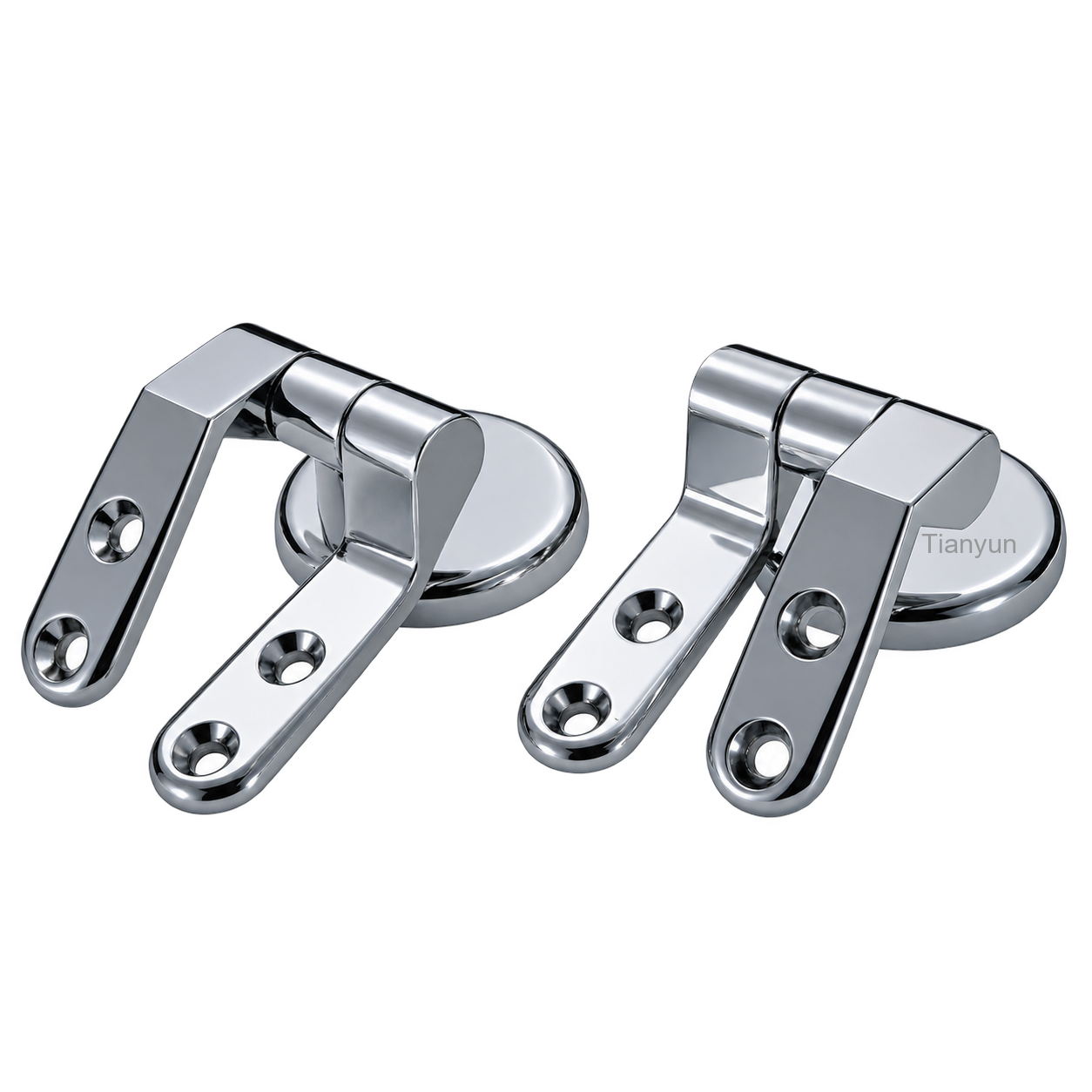 TY-P802 Fixed Round-Base Zinc Alloy Hinges for Classic MDF, Wood and Resin Toilet Seats product view